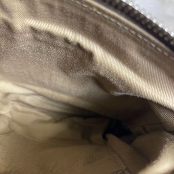 Ghurka made in Italy leather & textile Khaki woven & fringe small crossbody bag - Picture 14 of 16